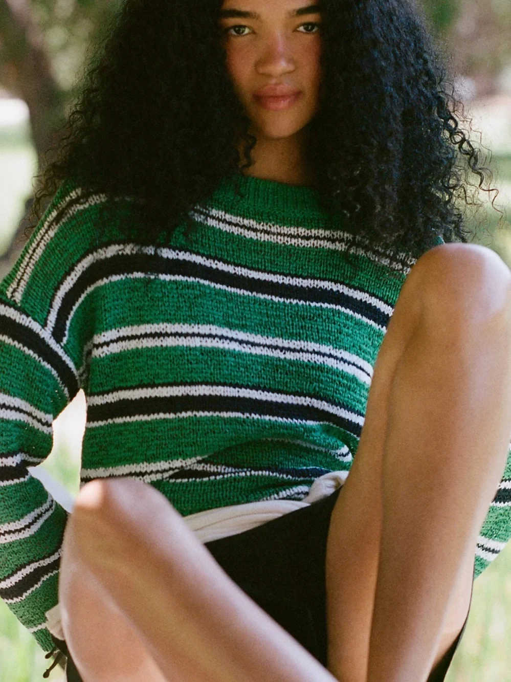 J. Crew Montauk pullover sweater in multicolor stripe